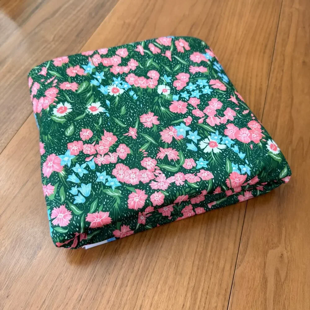 Vintage Fabric Floral Polyester 4 yards x 122” Green Pink Blue